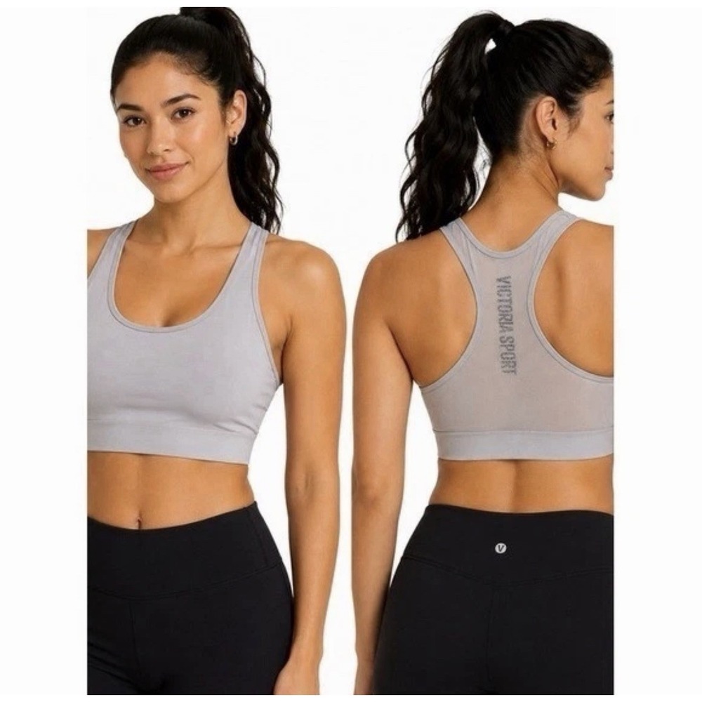 Victoria Sport The Player Racerback‎ Sport Bra Mesh Back Small Big Logo Bling XL